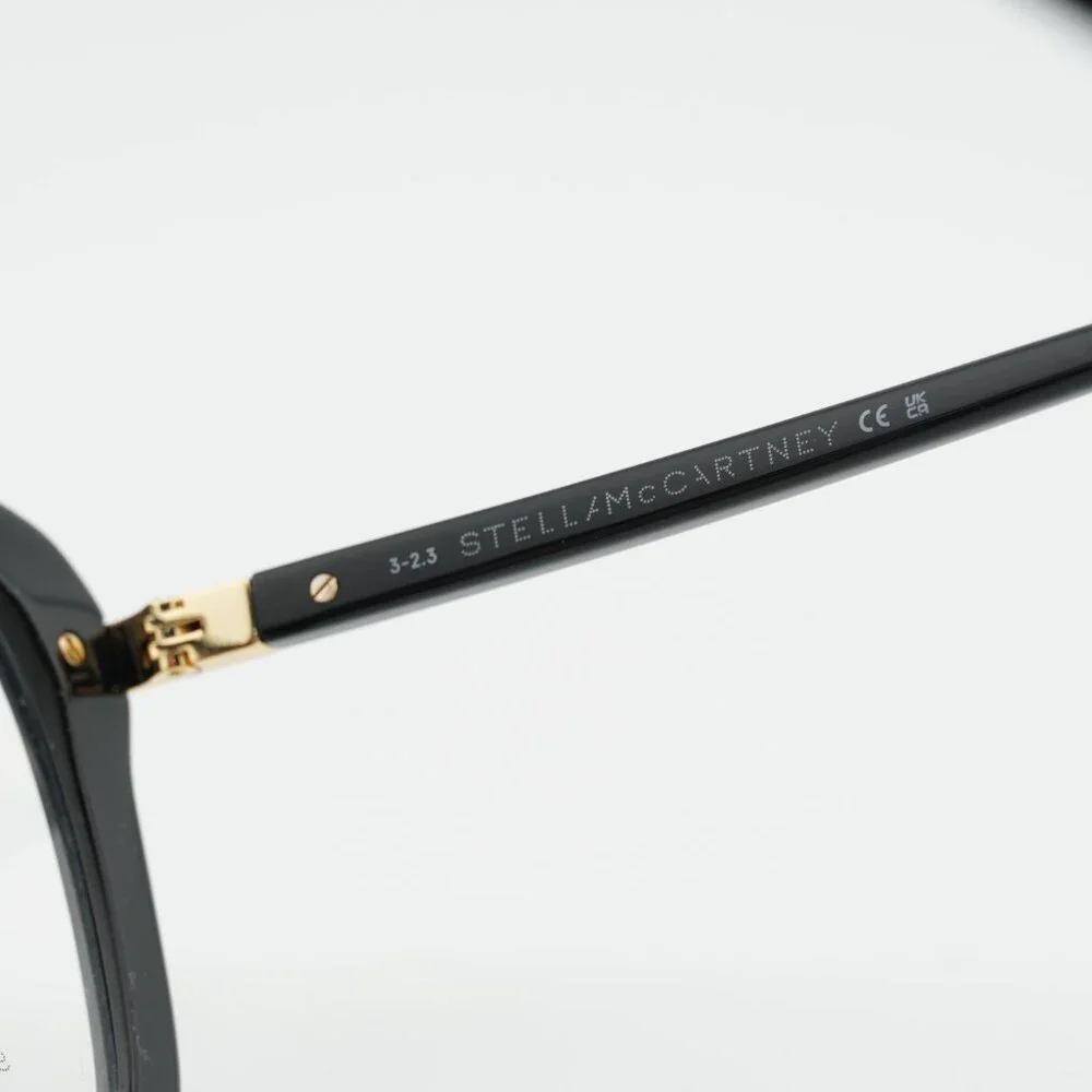 Stella McCartney SC50044I 001 Eyeglasses Shiny Black 56mm Square Frame